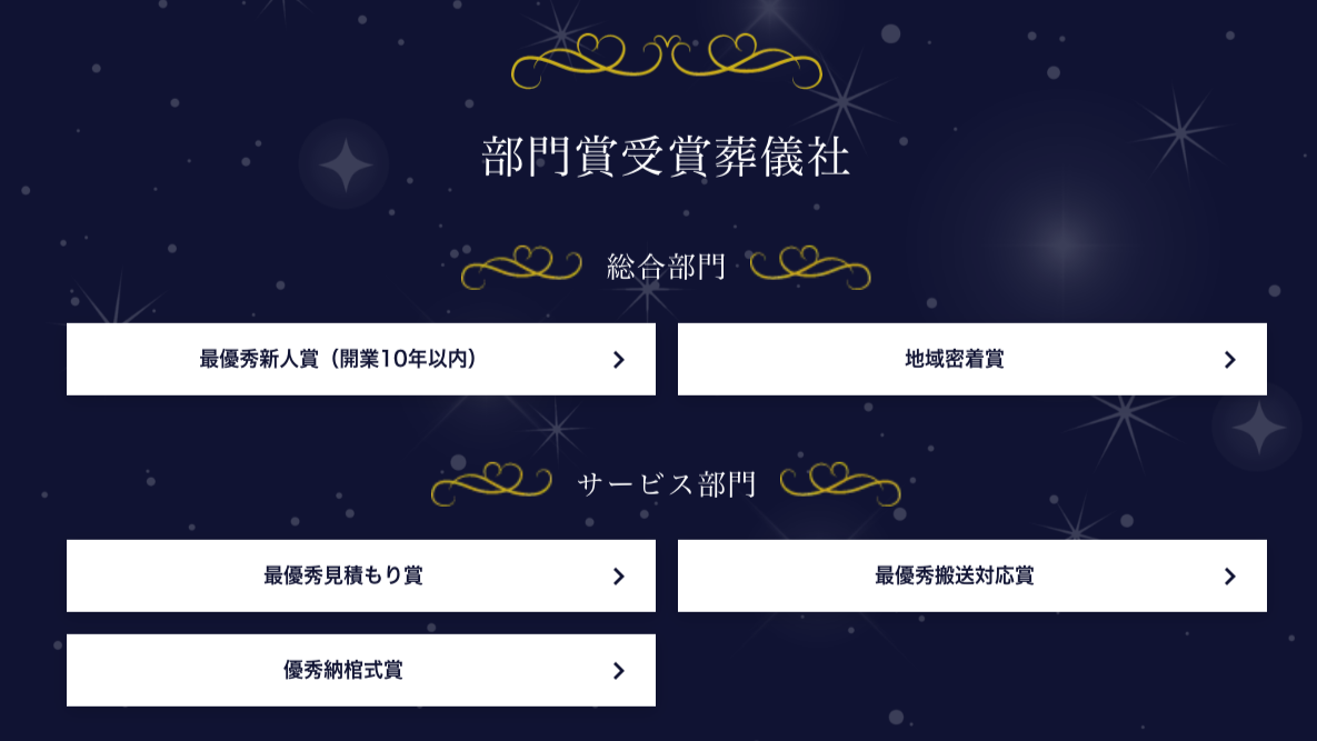 葬儀の口コミアワード2025　部門賞